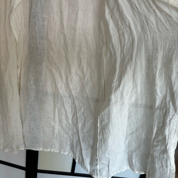 Matchpoint USA Linen Semi sheer long open vest. Women’s Large - Picture 9 of 15